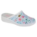 Miniatyrbild 1 av 2: Dek Clogs i läder, dam/dam med blommor