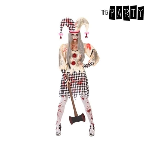 Maskeraddräkt vuxna Blodig harlekinfigur (2 Pcs) XL