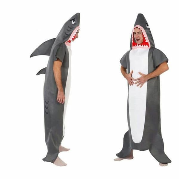 Maskeraddräkt vuxna Haj Grå (1 Pcs) XL