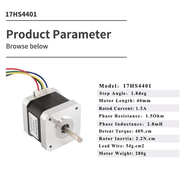 Nema17 Steppermotor, 40mm, 15A