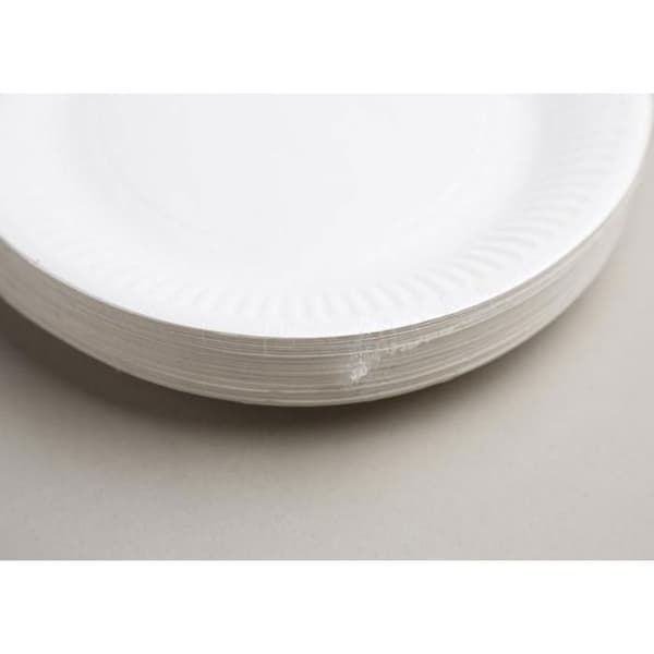 50 RUNDA PAPPARTIKLAR 23 CM VIT