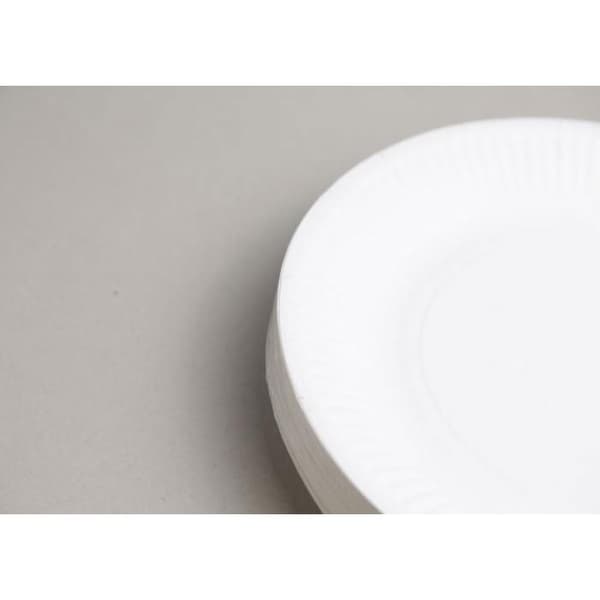 50 RUNDA PAPPARTIKLAR 23 CM VIT