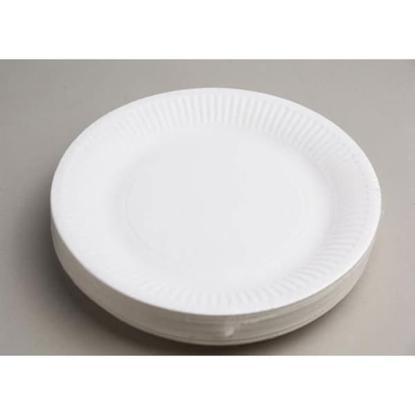 50 RUNDA PAPPARTIKLAR 23 CM VIT