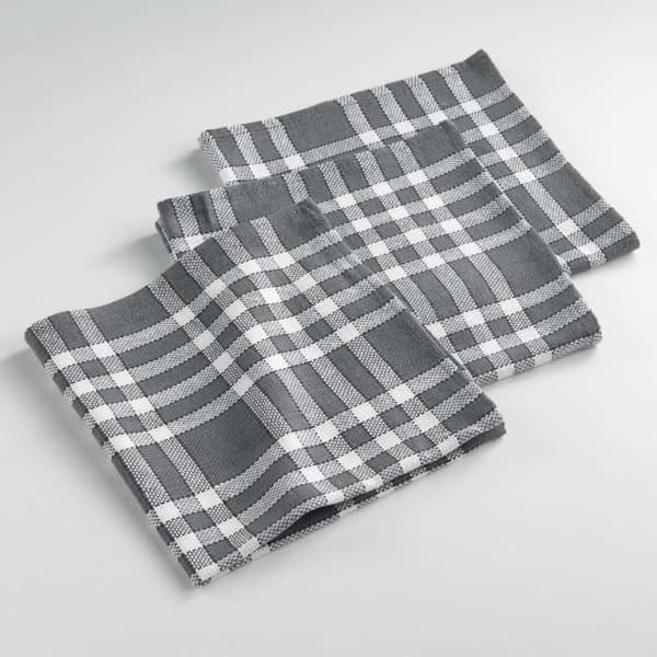 Servetter - LIGNE DECOR - Antracit - 45 x 45 cm - Bomull - Motståndskraftiga
