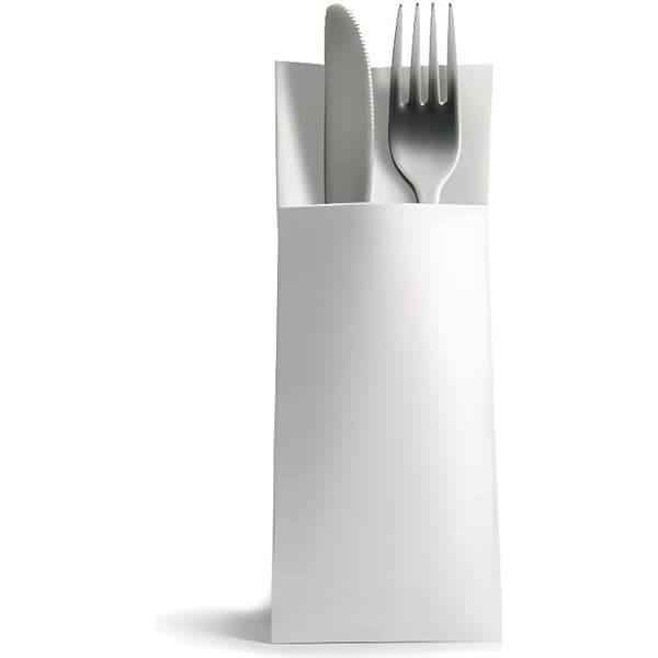 Bordsservetter - CHIC® - Airlaid - Vit - 32 x 40 cm - Bestickpåse