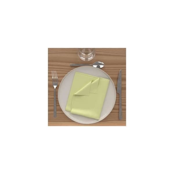Set med 3 servetter 40x40 cm Alix grön citron, av Soleil d'Ocre ALIX grön citron