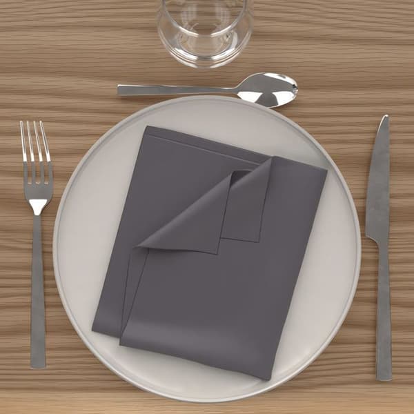 Set med 3 servetter 40X40 CM ALIX antracit, av Soleil d'Ocre
