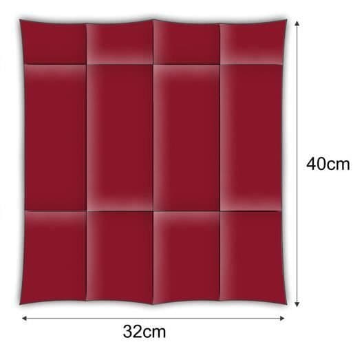 Servetter - CHIC - Burgundy - 32 x 40 cm - Bestickpåse - Textilimitation