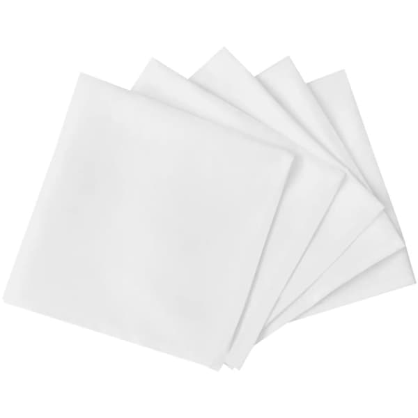 25 Servetter Vit 50 x 50 cm