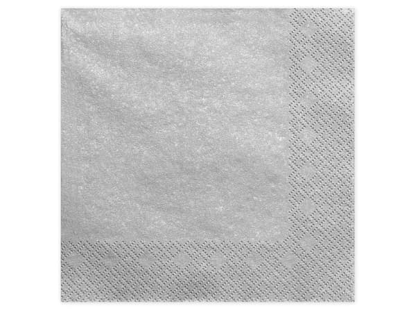 Trelags servietter, sølvmetal, 40x40 cm (1 pakke / 20 stk.)