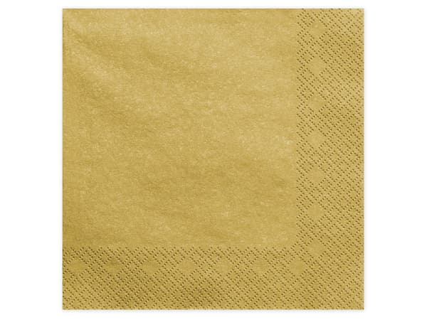 Trelags servietter, guldmetal, 40x40 cm (1 pakke / 20 stk.)