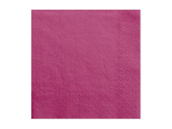 3-lagers servetter, mörkrosa, 33x33cm (1 förpackning / 20 st.)
