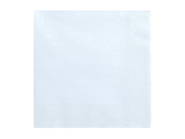 Trelags servietter, lyseblå, 33x33 cm (1 pakke / 20 stk.)