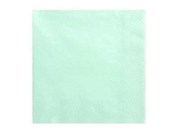 Trelagersservetter, mintgrön, 33x33cm (1 förpackning / 20 st.)