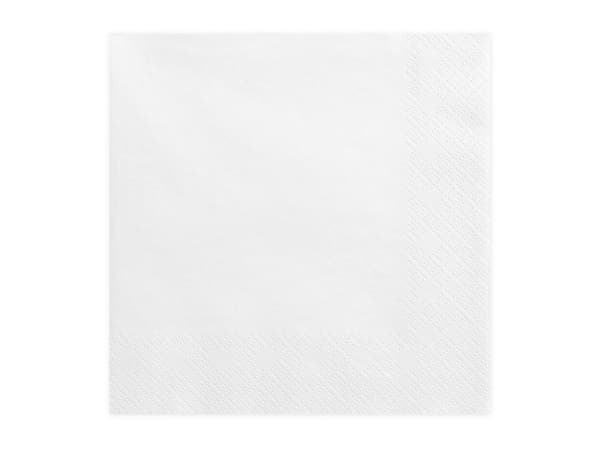Trelags servietter, hvide, 33x33 cm (1 pakke / 20 stk.)