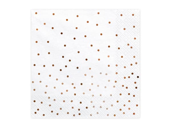 Dots-lautasliinat, valkoiset, 33x33cm (1 pkt / 20 kpl)