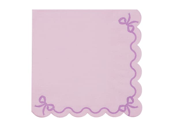 Servetter med volanger, 33x33cm, lila (1 förpackning / 12 st.)