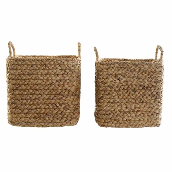 Korg - set DKD Home Decor Brun Naturell Rusar (2 Delar)