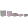 Miniatyrbild 5 av 5: Multifunktionell korg DKD Home Decor Rosa Silvrig polypropen 44 x 36 x 50 cm 4 Kg 5 Delar