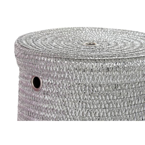Multifunktionell korg DKD Home Decor Grå Rosa polypropen 42 x 42 x 52,5 cm 4 Kg