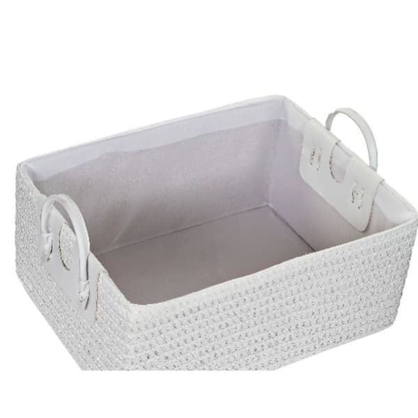 Multifunktionell korg DKD Home Decor Vit Svart polypropen 45 x 34 x 49 cm 4 Kg