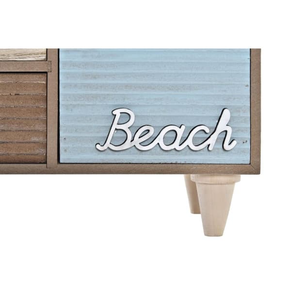 Smyckeskrin DKD Home Decor Brun Turkos Trä 34 x 13 x 16 cm