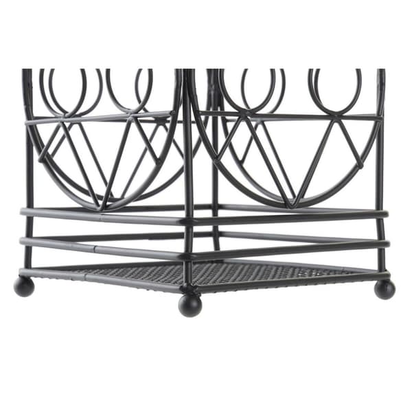 Bestickhållare DKD Home Decor Svart Metall Geometrisk 12 x 12 x 20 cm