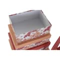 Miniatyrbild 3 av 3: Set med stapelbara förvaringslådor DKD Home Decor Fuchsia Vit Persika Papp (43,5 x 33,5 x 15,5 cm)