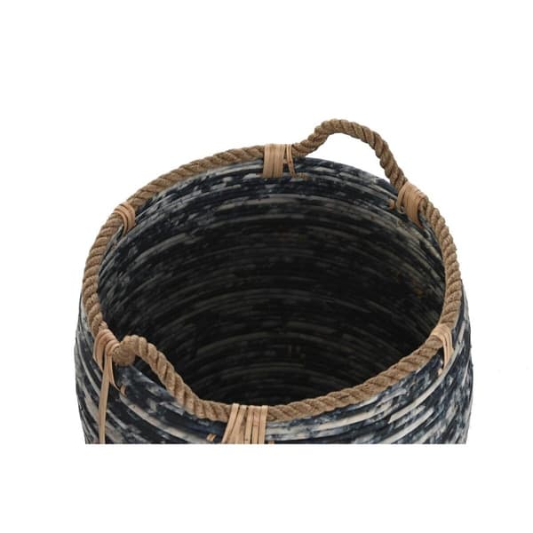 Korg - set DKD Home Decor Vit Svart 56 x 56 x 60 cm 52 x 52 x 60 cm Plast (3 Delar)