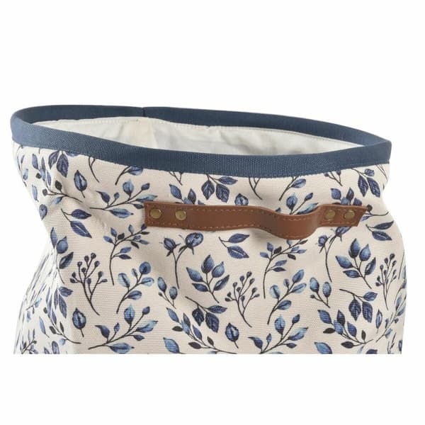 Tvättkorg DKD Home Decor Blå Vit Plast 30 x 30 x 40 cm