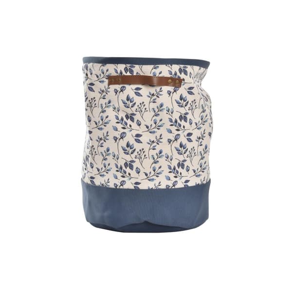 Tvättkorg DKD Home Decor Blå Vit Plast 30 x 30 x 40 cm