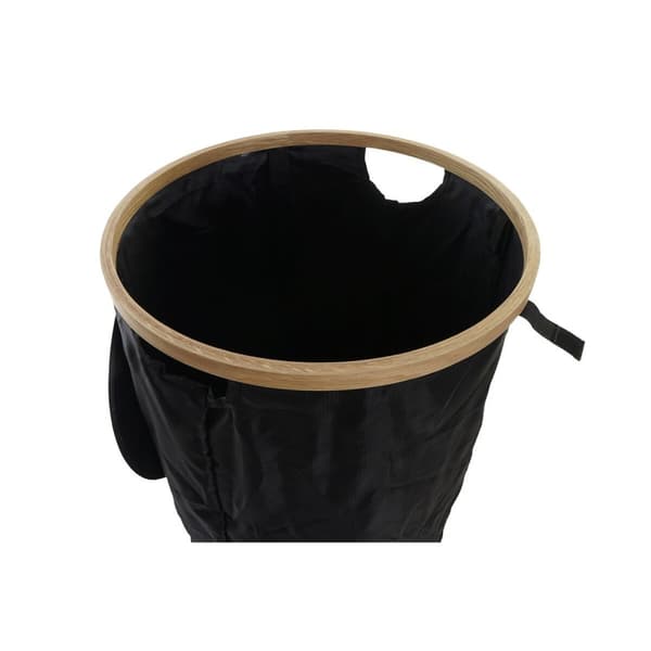 Tvättkorg DKD Home Decor Svart Tölgy Filthatt (44 x 44 x 57 cm)