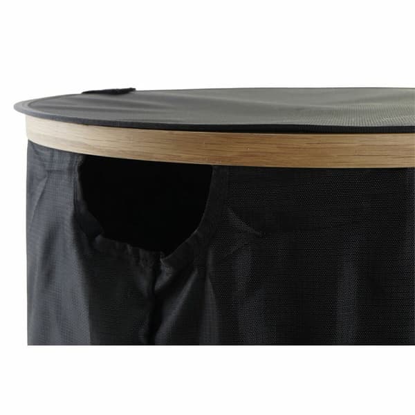 Tvättkorg DKD Home Decor Svart Tölgy Filthatt (44 x 44 x 57 cm)