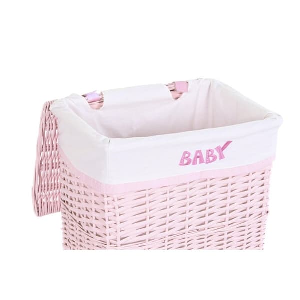 Tvättkorg DKD Home Decor Rosa vide Barn 44 x 34 x 56 cm 5 Delar