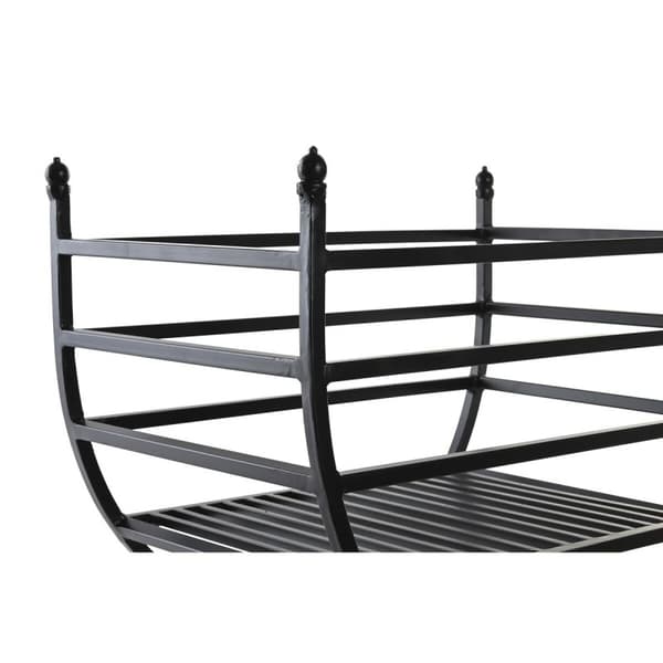 Vedbod DKD Home Decor Svart Stål 48 x 30 x 57 cm Vedställ