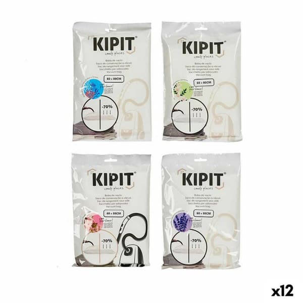 Vakuumpåsar Kipit 54209 Transparent Plast 60 x 80 cm (12 antal)