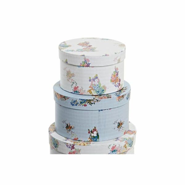 Set med stapelbara förvaringslådor DKD Home Decor Papp Urban 37,5 x 37,5 x 18 cm