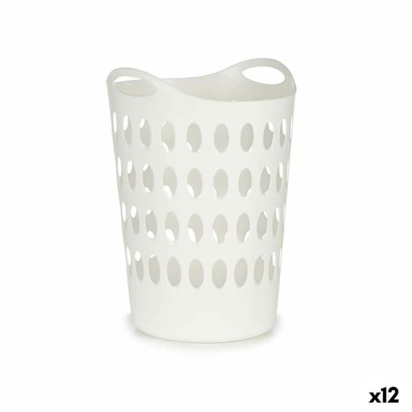 Tvättkorg Vit Plast 50 L 44 x 56 x 41 cm (12 antal)