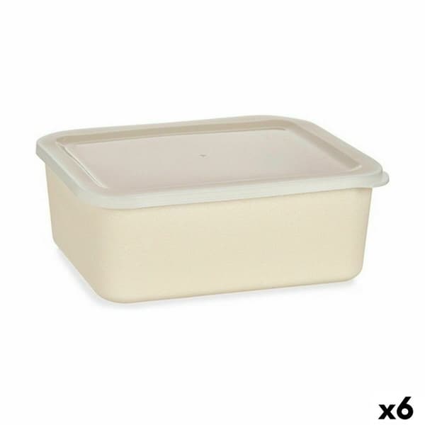 Förvaringslåda med lock Gul 17 x 8 x 23,5 cm (6 antal)