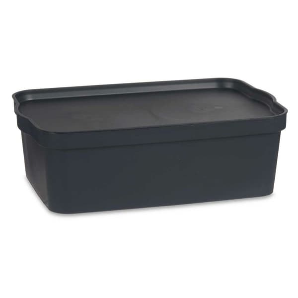 Förvaringslåda med lock Kipit TP595-1 Antracitgrå Plast 14 L 29,5 x 14,3 x 45 cm (12 antal)