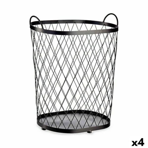 Korg Svart Metall 40 L 31 x 54,7 x 46,5 cm (4 antal)