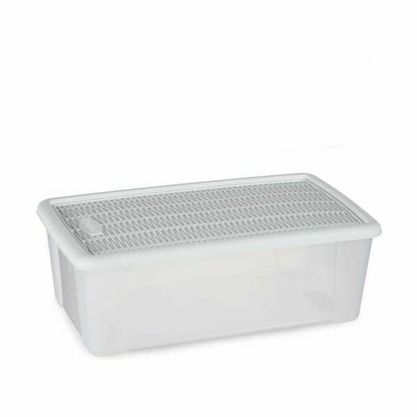 Förvaringslåda med lock Stefanplast Elegance Vit Plast 5 L 19,5 x 11,5 x 33 cm (12 antal)