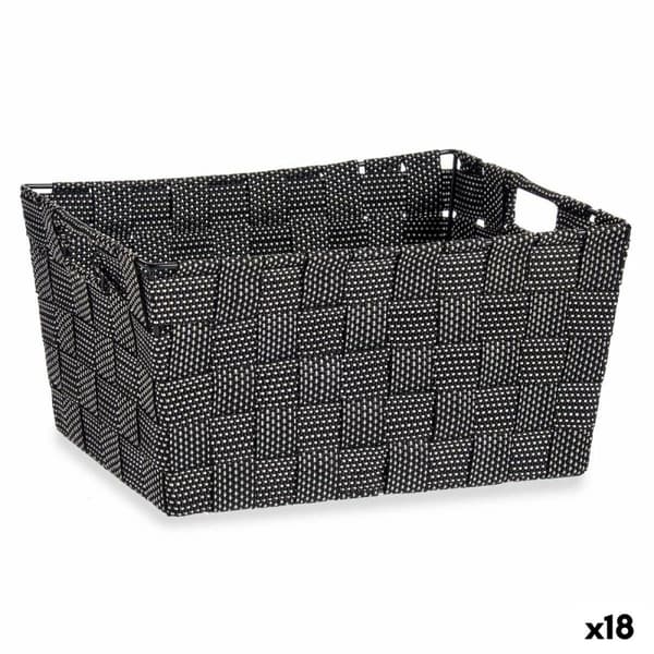 Multifunktionell korg Kipit A3-6883 Svart Tyg 30 x 14 x 20 cm 20 x 14 x 30 cm (18 antal)