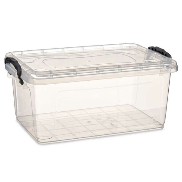 Förvaringslåda med lock Kipit TP545-1 Transparent Plast (12 antal)