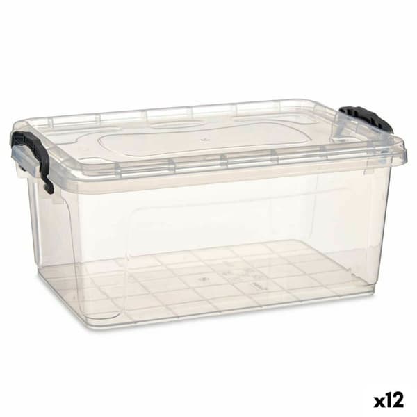 Förvaringslåda med lock Kipit TP545-1 Transparent Plast (12 antal)