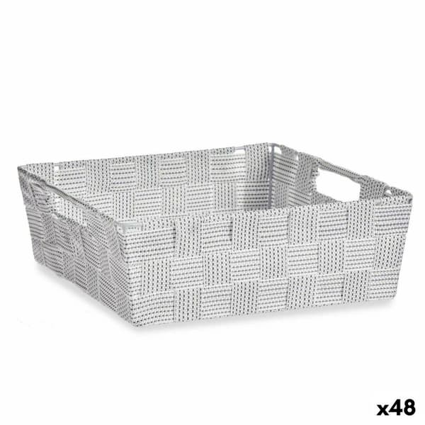 Multifunktionell korg Kipit A3-693109 Vit Tyg 3 L 23 x 8 x 27 cm 27 x 8 x 23 cm (48 antal)