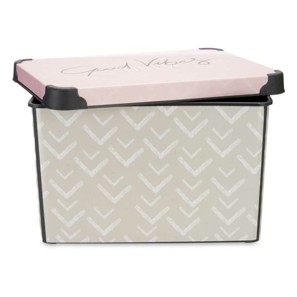 Förvaringslåda med lock Kipit Vibes Rosa Plast Pilar 17 L 28 x 22 x 37 cm (12 antal)