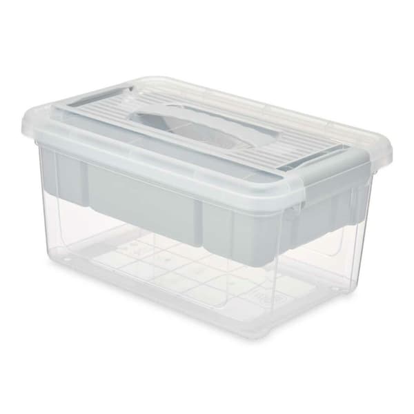 Allsidig låda Kipit 02 1310 Grå Transparent Plast 5 L 29,5 x 14,5 x 19,2 cm (6 antal)