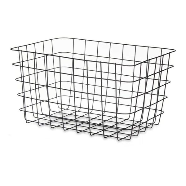 Multifunktionell korg Kinvara W5759K-L BLACK Svart Metall 38,5 x 20,5 x 28 cm Rektangulär (6 antal)