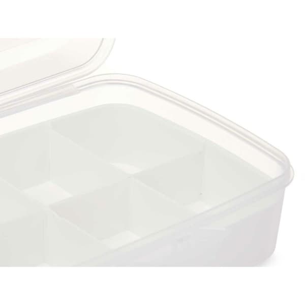 Ask med fack Kinvara 02 1192 Vit Transparent Plast 21,5 x 8,5 x 15 cm (12 antal)